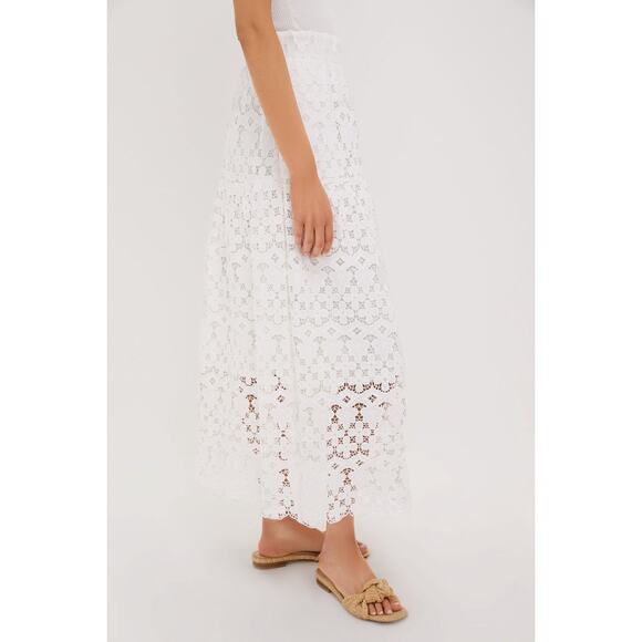 TUCKERNUCK White Lace Cassia Skirt Size L NWT Retail $228 Tuckernuck - Picture 5 of 8